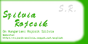szilvia rojcsik business card
